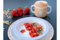 Petit déjeuner... yaourt maison, fraises et muesli bio